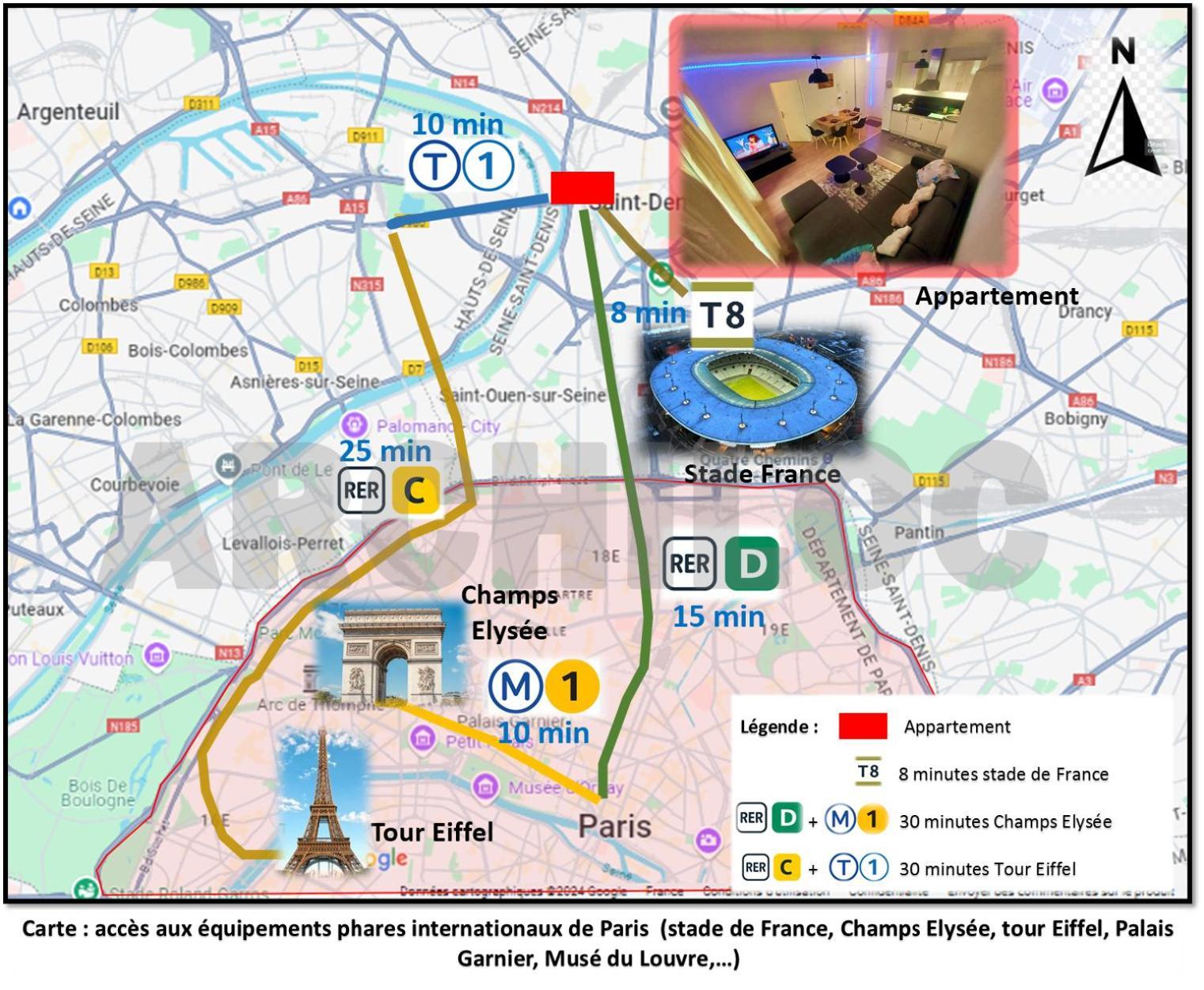 Roi De La Seine A Paris, Stade, Gare Parking Et Terrasse Apartment *